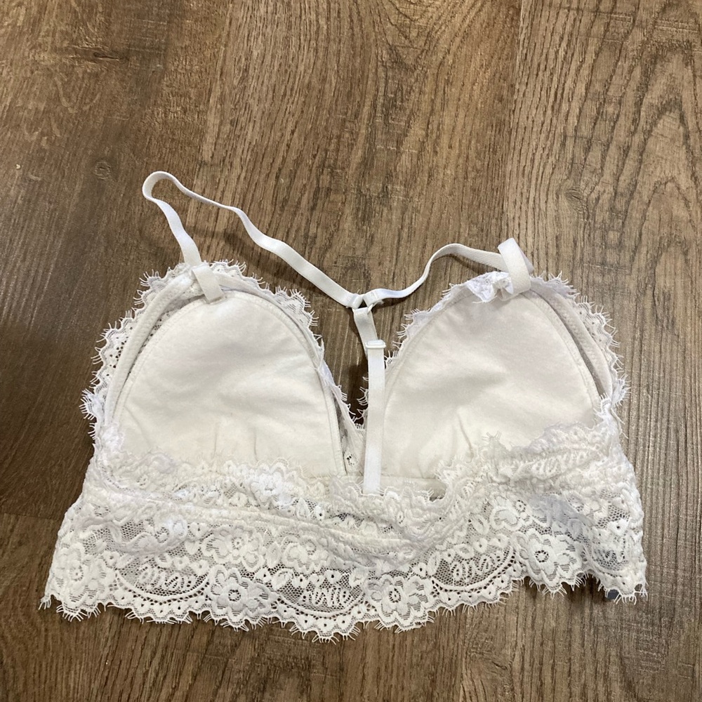 Aerie white lace bral pull over wireless size XS - Picture 5 of 8